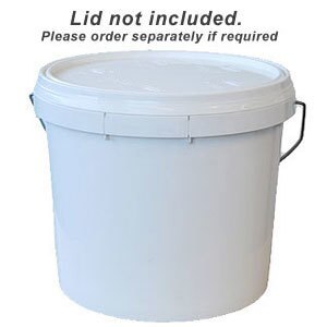Round Plastic Pail - Metal Handle