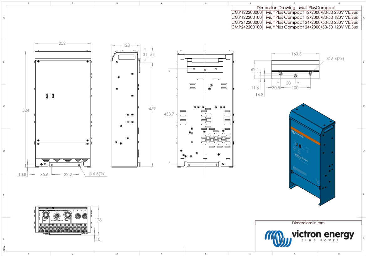 Victron 12V 2000VA MultiPlus Compact 12/2000/80-30 Inverter/Charger