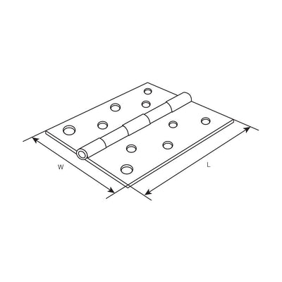 Zinc Plated Butt Hinge